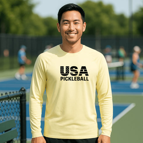 USA Pickleball Stripes & Stars Performance Shirt – Short Sleeve, Long Sleeve & Hoodie